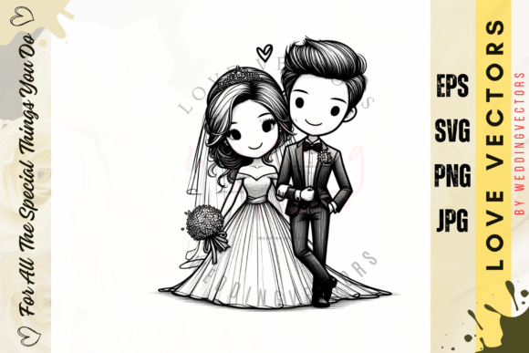 C2239: Minimalist Bridal Illustrations for Modern Design