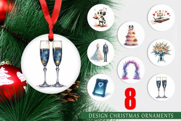 Cosmic Sci-Fi Wedding Ornament: A Design Asset Guide