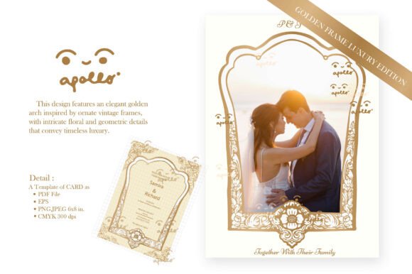 Elegant Frame: Wedding Invitation Template Set05