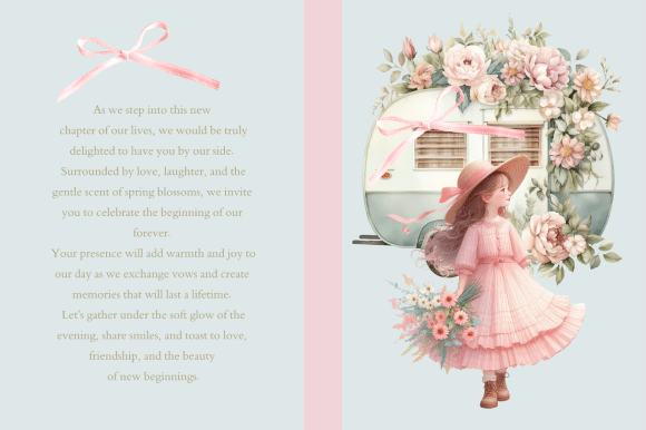 Elegant Spring Blossom Wedding Invitation Design
