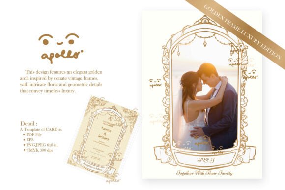 Elegant Wedding Invitation Template: A Designer's Frame