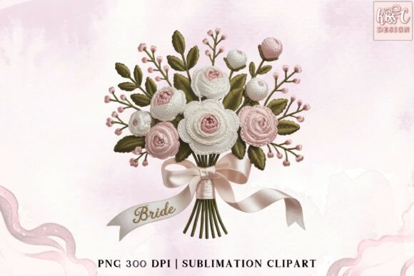 Elegant Yarn Wedding Bouquet for Bride: A Design Asset