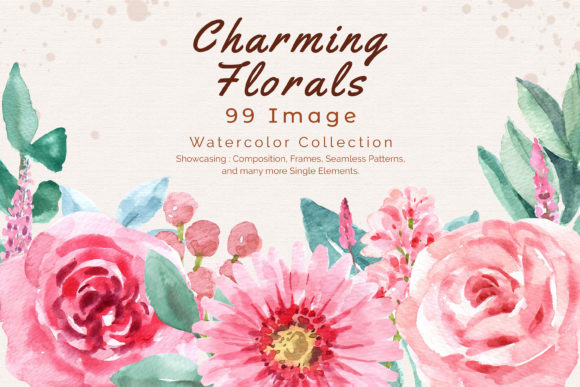 Elevate Your Designs with Charming Flowers of Wedding Watercolor