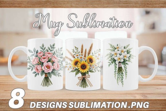 Elevate Your Designs with Vintage Botanical Mug Wraps