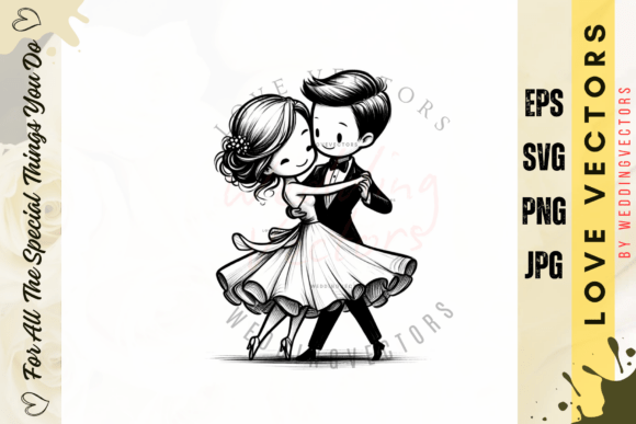 Enchanting Wedding Couple & Love Vectors – C3141
