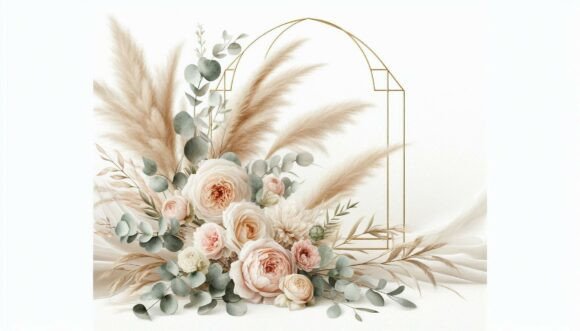 Watercolor Wedding Backdrop: A Versatile Design Asset