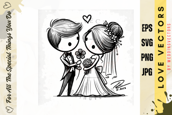 Wedding Couple and Love Vectors - C70: A Designer's Asset
