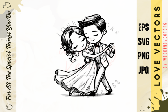 Wedding Couple and Love Vectors: The C4910 Design Collection